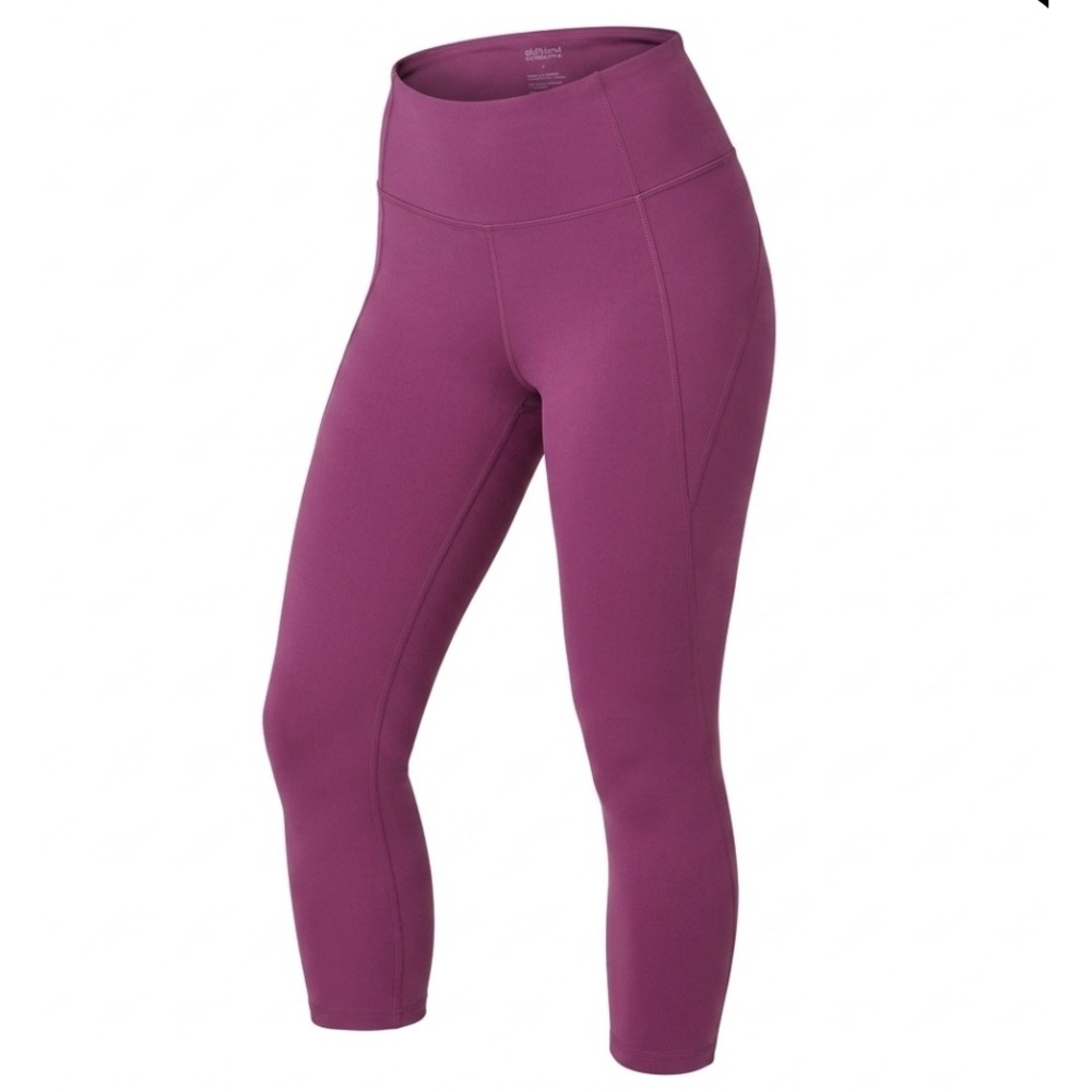 Girlfriend Collective High Rise Capri Leggings Women's Large‎ Plum Athletic Yoga
